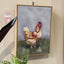 Hen Framed Canvas Art - 30x40cm