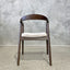 Victoria Dining Chair - Beige / Walnut