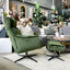 Carlos Swivel Chair - Green Velvet