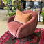 Camille Swivel Chair - Rosewood Velvet
