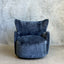 Wing Swivel Armchair - Blue