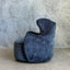 Wing Swivel Armchair - Blue