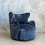 Wing Swivel Armchair - Blue
