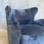 Wing Swivel Armchair - Blue