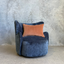 Wing Swivel Armchair - Blue