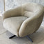 Camille Swivel Chair - Sage Nubuck Leather