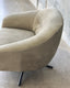 Camille Swivel Chair - Sage Nubuck Leather