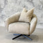 Camille Swivel Chair - Sage Nubuck Leather