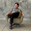 Camille Swivel Chair - Sage Nubuck Leather