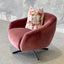Camille Swivel Chair - Rosewood Velvet