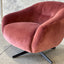 Camille Swivel Chair - Rosewood Velvet