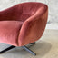 Camille Swivel Chair - Rosewood Velvet