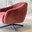 Camille Swivel Chair - Rosewood Velvet