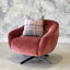 Camille Swivel Chair - Rosewood Velvet
