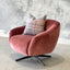 Camille Swivel Chair - Rosewood Velvet