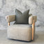 Carter Swivel Chair - Sage Nubuck Leather