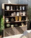 Nero Ribbed Hutch Cabinet - one-off