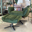 Carlos Swivel Chair - Green Velvet