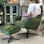 Carlos Swivel Chair - Green Velvet