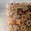 Round Ottoman - Ginger Jacquard