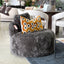 Sophia Faux Fur Armchair - Graphite
