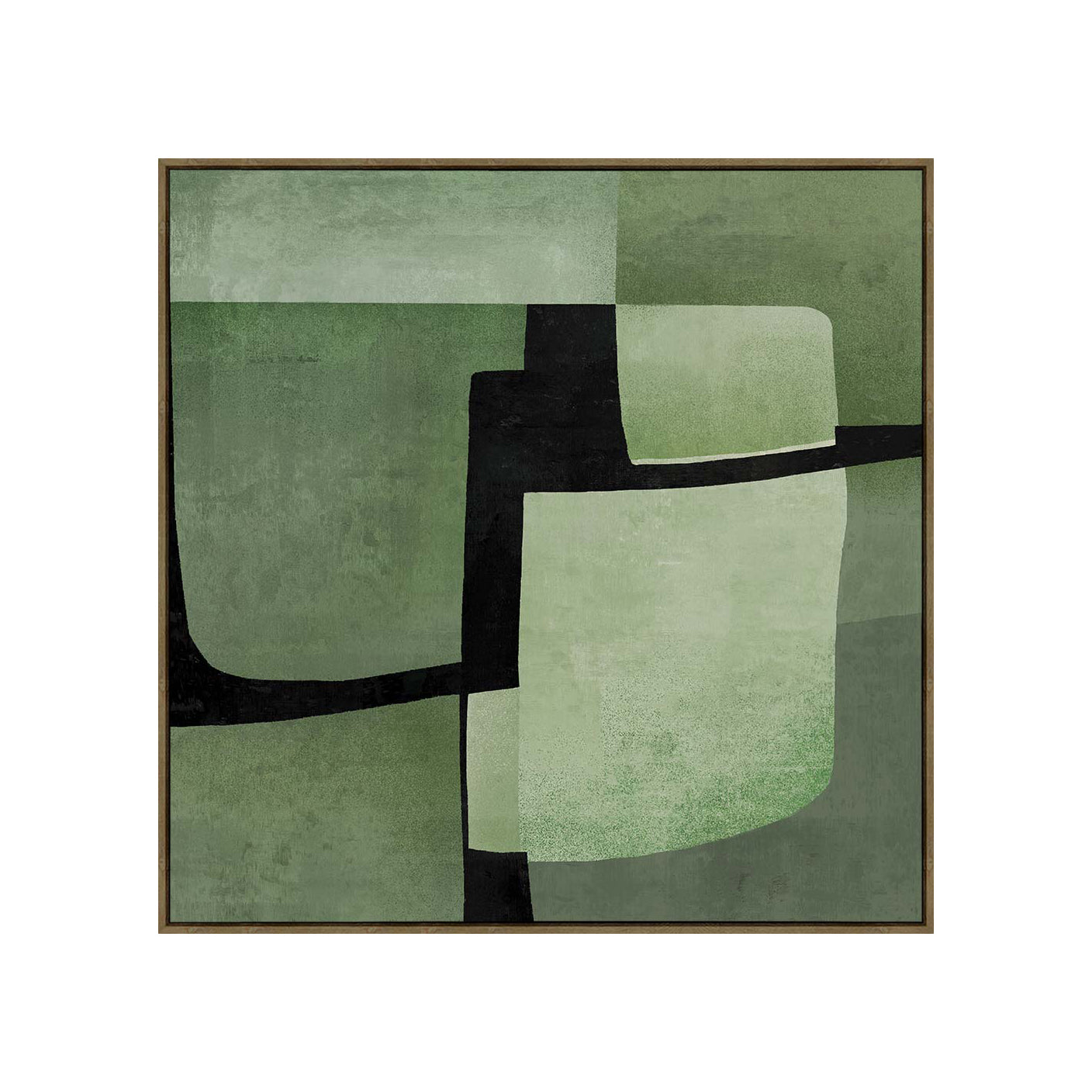 Jade Framed Canvas Art - 100x100cm – Loft Furniture NZ