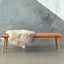 Lulu Ottoman Bench - Tan Leather