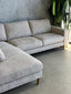 Madeleine Chaise Sofa - Cobblestone