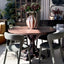 Mondrian Oak Dining Table - Dark Mammoth