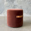 Round Ottoman - Cinnamon Velvet