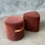 Triangle Ottoman - Cinnamon Velvet