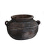 Aged Deep Umber Belly Vase - Medium