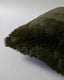 Pele Faux Fur Cushion - Seaweed