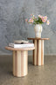 Rayas Ceramic Side Table - Taupe