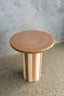 Rayas Ceramic Side Table - Tan