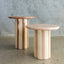 Rayas Ceramic Side Table - Tan