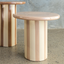 Rayas Ceramic Side Table - Taupe