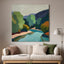 River Beauty Framed Canvas Art - 100x100cm