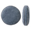 Lava Round Velvet Cushion - Steel