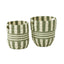 Solana Stripe Basket - Olive Small
