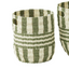 Solana Stripe Basket - Olive Small