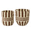 Solana Stripe Basket - Chocolate Small