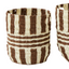 Solana Stripe Basket - Chocolate Small
