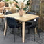 Sleek Oak Square Dining Table