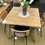 Sleek Oak Square Dining Table