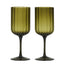 Hazel Olive Wine Glass - Set of 2