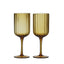 Hazel Amber Wine Glass - Set of 2