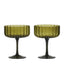 Hazel Olive Coupe Glass - Set of 2