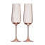 Studio Glass Flute - Peach - Set of 2