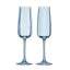 Studio Glass Flute - Denim - Set of 2